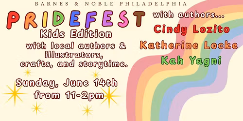 Kids PrideFest and storytime on June 14th from 11-2 pm!