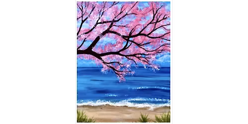 Pink Beach Blossoms - Paint and Sip in Orange County | Classpop!\u2122