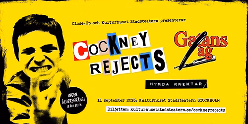Cockney Rejects + Gatans Lag + Hyrda Knektar