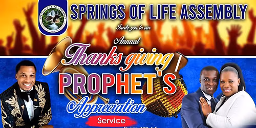 ANNUAL THANKSGIVING\/PROPHET'S APPRECIATION