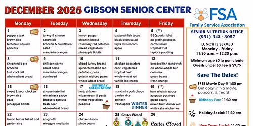 December FSA Lunch Program