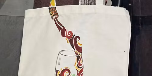 Tote bag painting Sip and Paint