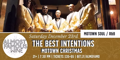 The Best Intentions: Motown Christmas at Almost Famous Wine Lounge