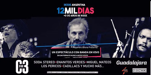12MILD\u00cdAS +D 30 A\u00d1OS DE ROCK en C3 Rooftop