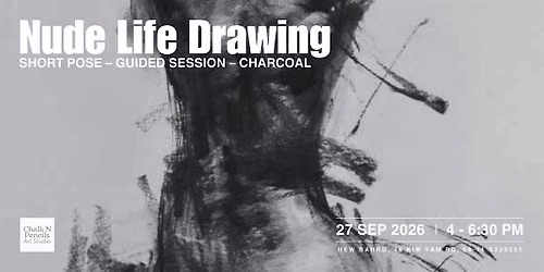 Nude Life Drawing: Short Pose \u2013 Guided Session \u2013 Charcoal