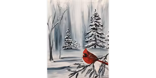 Winter Cardinal - Paint and Sip in Columbus | Classpop!\u2122