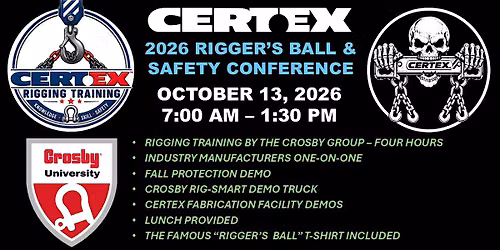 CERTEX 2026 Rigger's Ball & Safety Conference