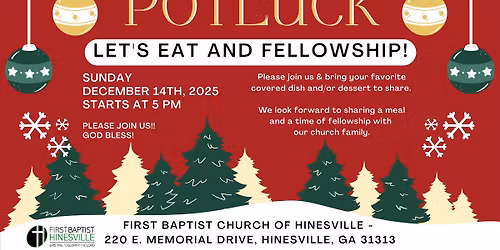 FBCH Annual Christmas Potluck Supper 2025