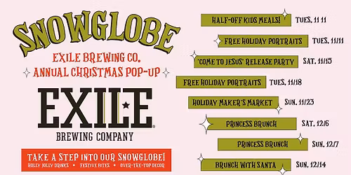 You're Invited! Christmas Pop-Up: The Snowglobe with Artessa on Ingersoll 
