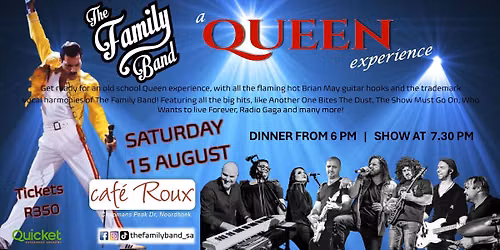 A Queen Experience with The Family Band ft. Mark Haze LIVE! @ caf\u00e9 Roux