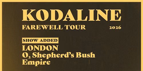Kodaline London Tickets
