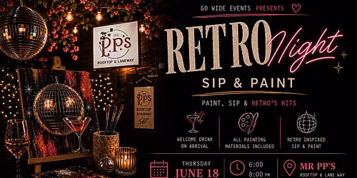 Retro Night | Sip & Paint