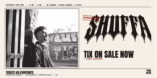 SHUFFA (UK) at Prohibition Brisbane