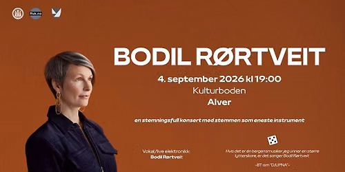 Solokonsert Bodil R\u00f8rtveit - Kulturboden, Alver