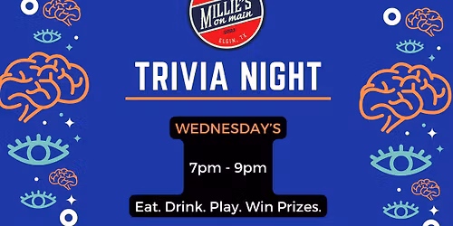 Trivia Night at Millie's on Main - Every Wednesday