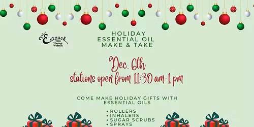 Holiday Essential Oil Make & Take