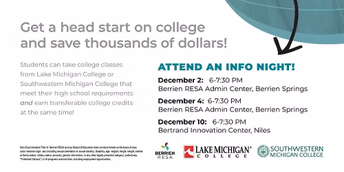 Berrien County Early Middle College Information Night