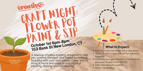 Craft Night: Flower Pot Paint & Sip