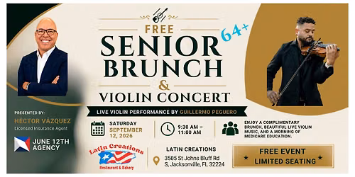 Free Senior (64+) Brunch & Violin Concert!
