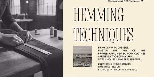 Hemming Techniques: Sew Your Own Professional Finish \u2013 N.W. Washington, DC