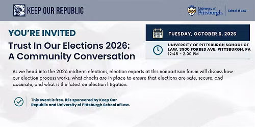 Trust In Our Elections 2026: A Community Conversation
