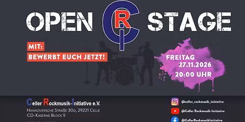 CRI Open Stage November 2026