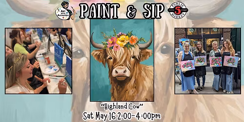 Paint & Sip at 5th St Alley \u201cHighland Cow\u201d