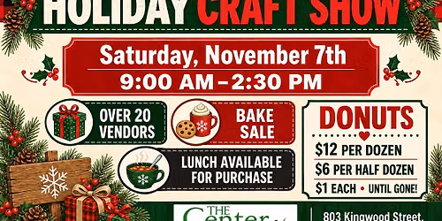 Holiday Craft Show and Bake Sale at The Center!