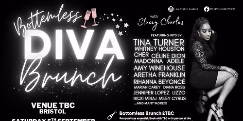 DIVA Brunch with Stacey Charles at TBC (Bristol) - Saturday 5th September 2pm