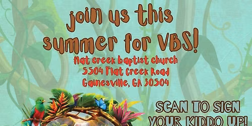 VBS - Rainforest Falls at Flat Creek Baptist Church
