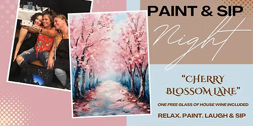 Paint and Sip Columbus: Cherry Blossom Lane