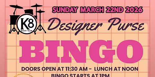 Designer Handbag Bingo Benefit for K8 Event Team