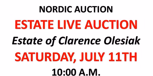 LIVE ESTATE AUCTION (July 11) BROOKSTON, MN