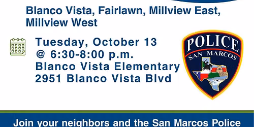 Blanco Vista Area (Sector 7) Community Conversation