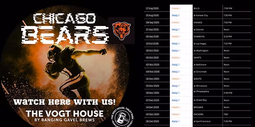 Chicago Football - Watch at BGB with Sounds!