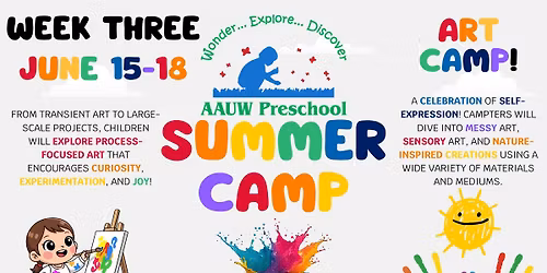 AAUW Preschool Summer Camp Week 3