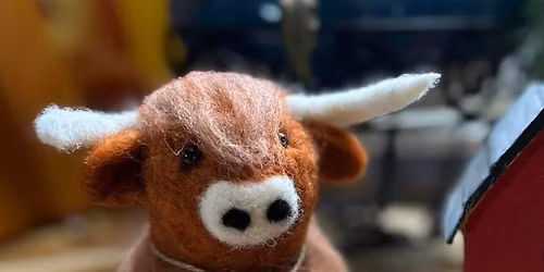 Highland Cow Needle Felting Class