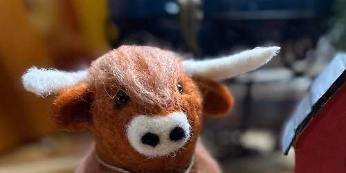 Highland Cow Needle Felting Class