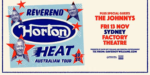 REVEREND HORTON HEAT | Factory, Sydney | Fri 13 Nov