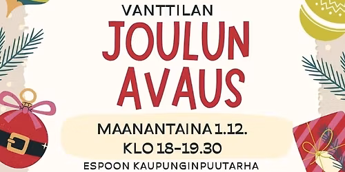 Vanttilan joulun avaus