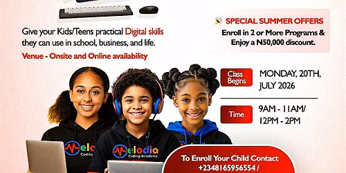 Melodia Kids & Teens Summer Tech Bootcamp | Digital Skill for Ages 5\u201317