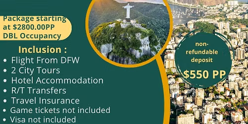 Hey Dallas Cowboys and Baltimore Raven Fans are you ready to travel to Brazil.