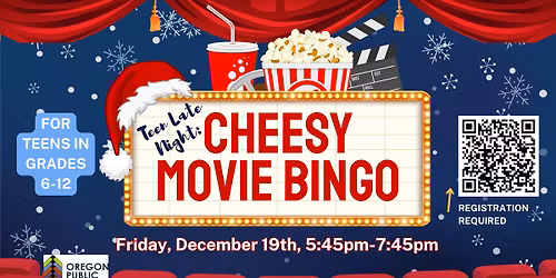 Teen Late Night: Cheesy Movie Bingo