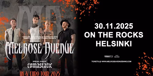 SOLD OUT! TuskaLive: MELROSE AVENUE (AU)+ Support: Comastatic (CH), 30.11.2025,On The Rocks,Helsinki