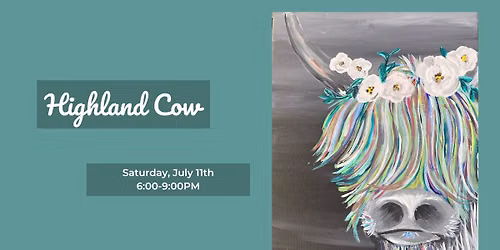 Toledo Paint & Sip Party \u2013 Highland Cow