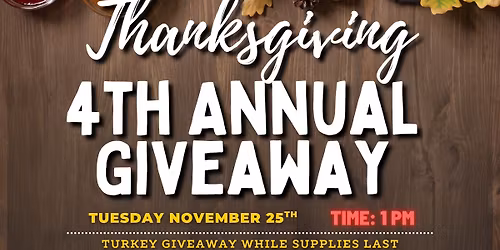 4th Annual Turkey Drive