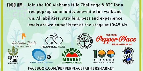 Free one-mile walk or run!