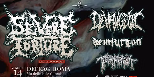 SEVERE TORTURE (NL) + Devangelic + Demiurgon (Release new Album) + Terramorta \/\/ Defrag -14.11.2025-