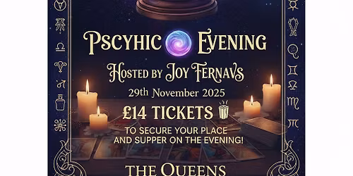 Ticket Event ! - Psychic \ud83d\udd2e Evening  \u00a314.00 inc Buffet! 