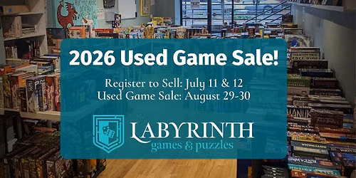 Used Game Sale (August 29-30)